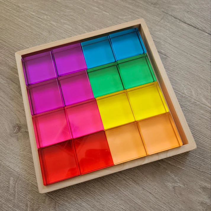 Majestic Lucite Squares (Set of 16)